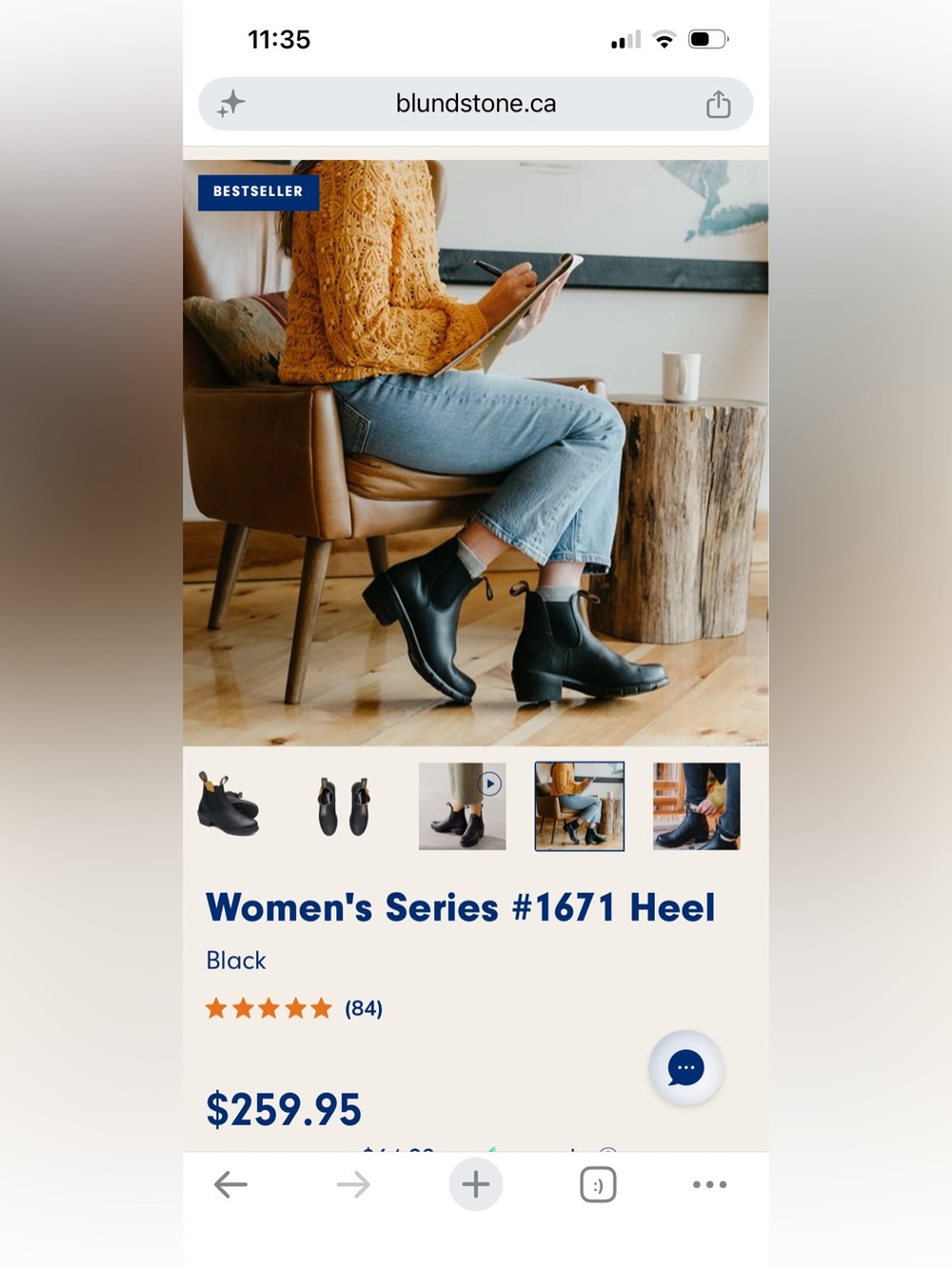 Blundstone Women's Series #1671 Heel Black Boots - Picture 9 of 9